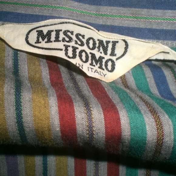 Missoni Italy striped cotton shirt M